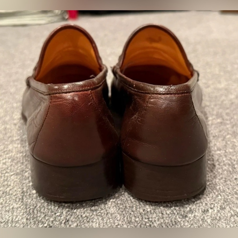 Gucci Horsebit Loafers - Brown Leather w/ Gold Bit - Size 44 M - Picture 5 of 11